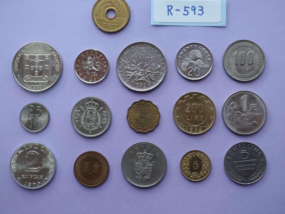 外国コイン　各国コイン　(Rー５９３)　１５枚　おまとめ_画像10