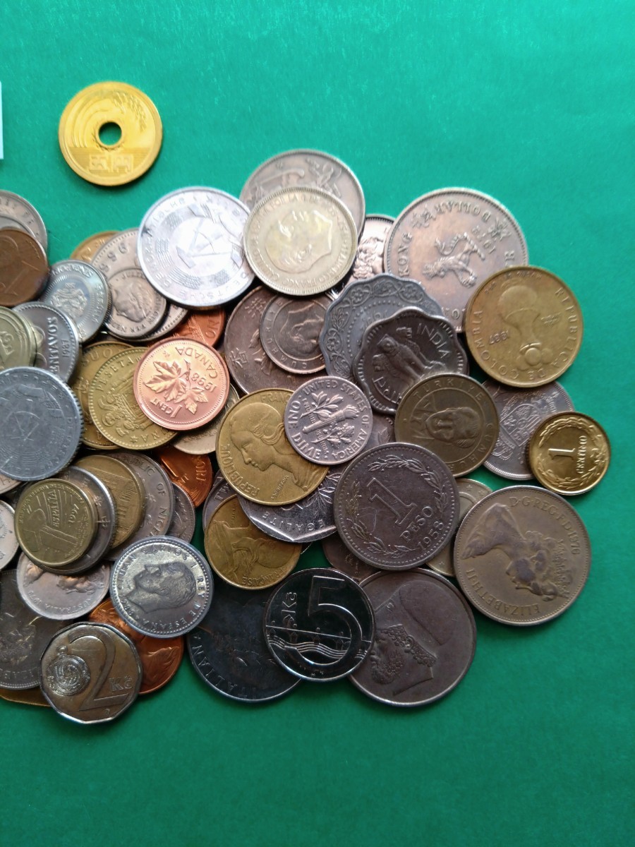外国コイン　各国コイン　(Rー６４２)　おまとめ　約５８５グラム_画像5