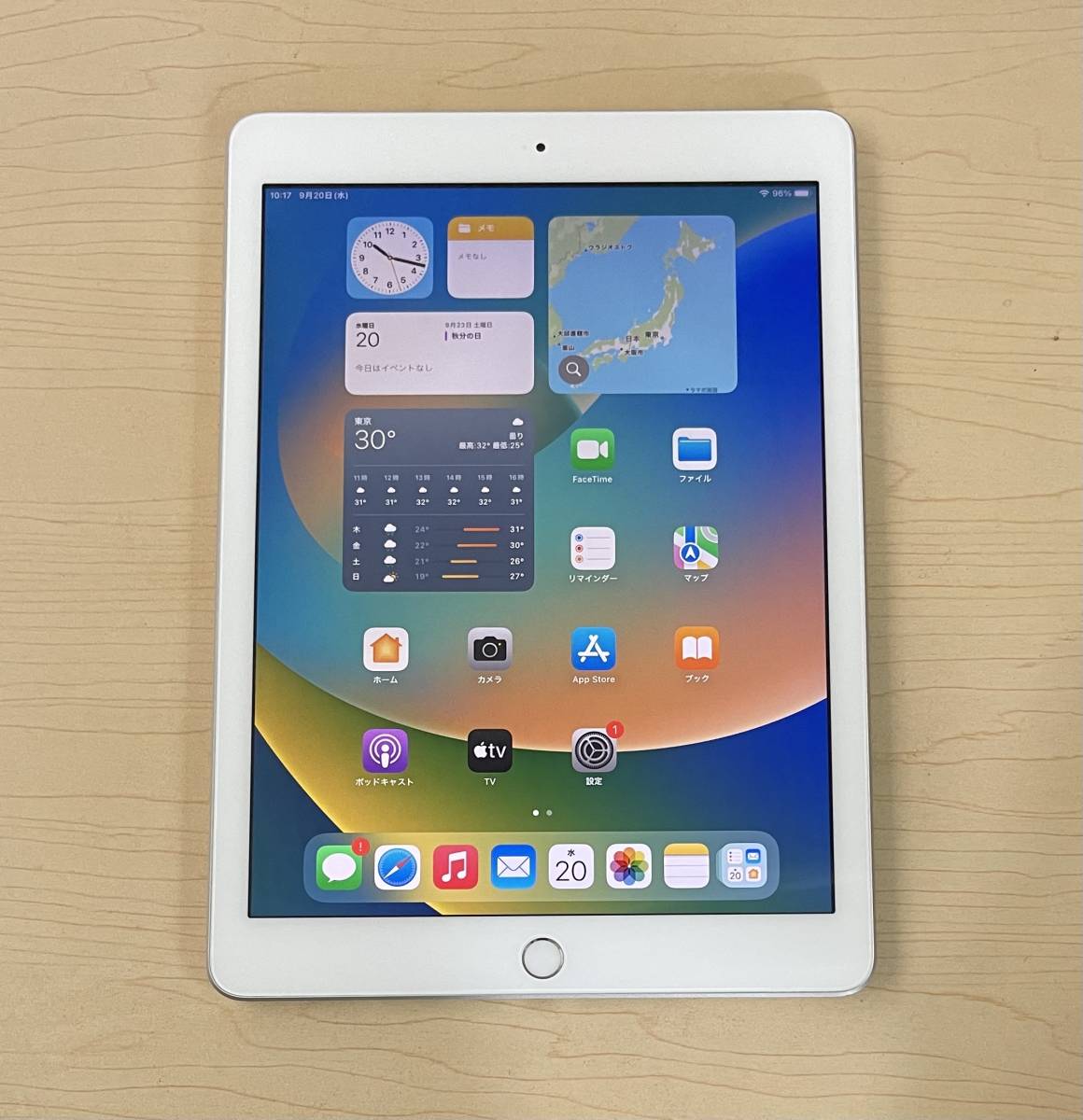 中古 動作確認済み iPad 5 世代 ( 2017 ) ホワイト 32GB Wi-Fi