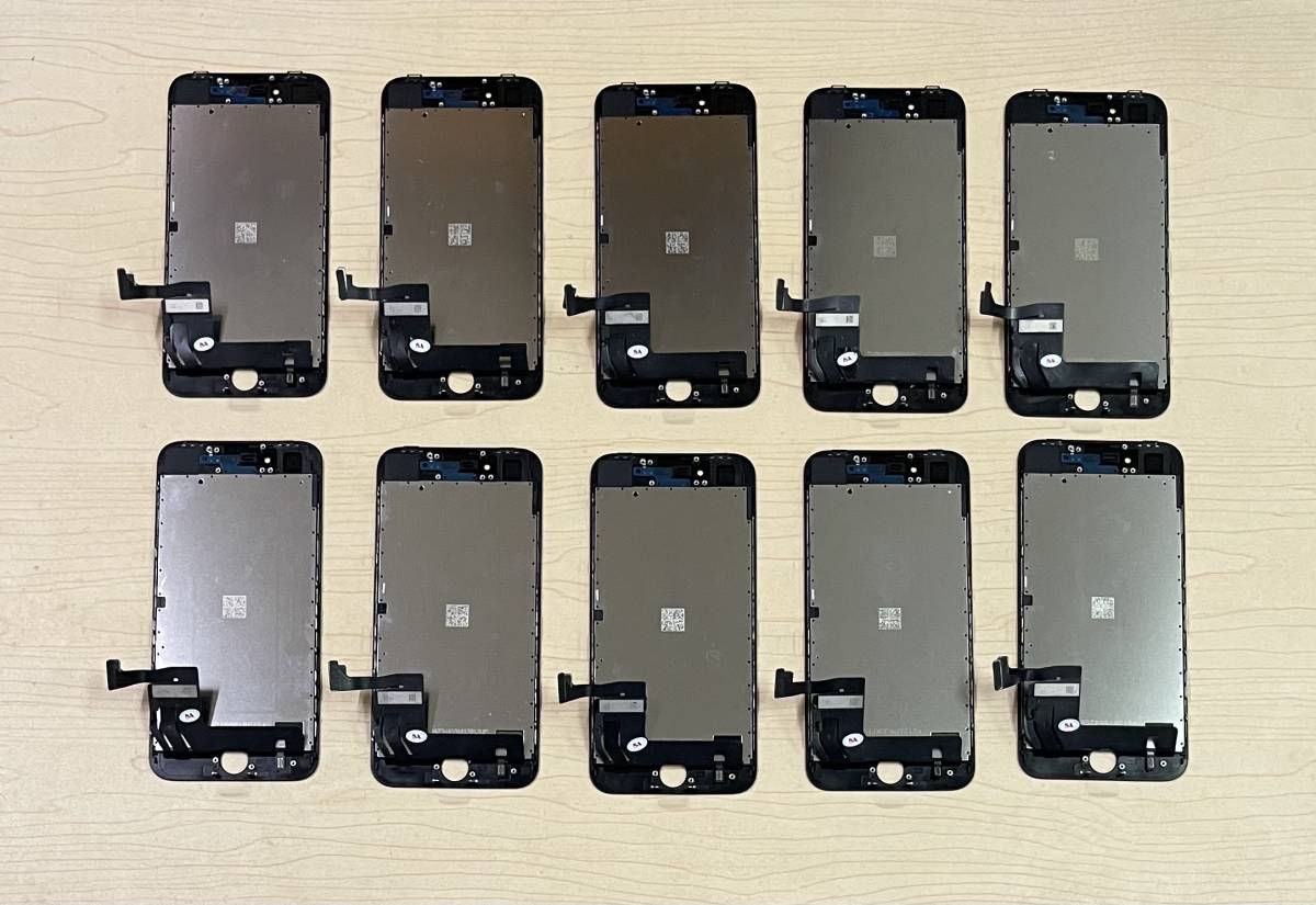 10枚 セット iPhone 8、iPhone SE2 ( 2020 ) 黒 未使用【純正再生品 】フロントパネル 画面 液晶 修理 交換 。防水シール付き_画像2