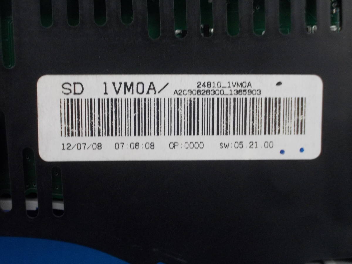 HFC26/HC26/FC26/FNC26 セレナ　スピードメーター　　走行距離：68，837㎞　現物品番：SD　1VM0A/　24810-1VM0A　_画像5