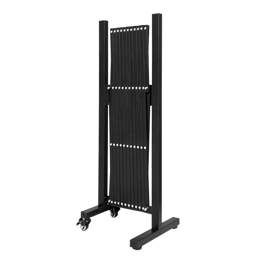 aru Max (Almax) aluminium fence width 3m with casters . flexible type gate one-side opening accordion fence QXG1030( black )