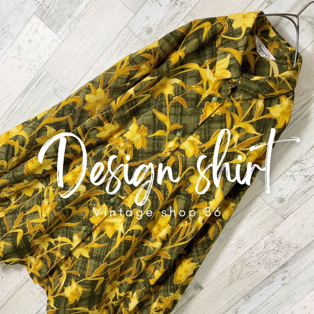 柄シャツ レディース 長袖 L 黄色 古着 総柄 花柄 ヴィンテージ 柄シャツ レディース 長袖 L 黄色 古着 総柄 花柄 ヴィンテージ
