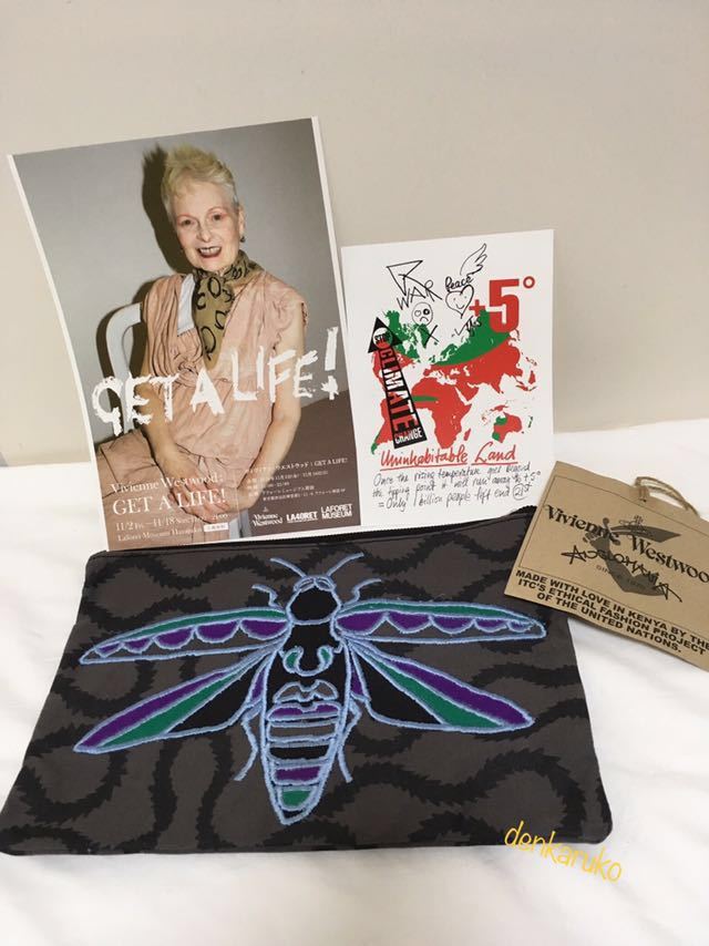 GET A　LIFE! ヴィヴィアンウエストウッド開催・展示・Africa Bag未使用・タグ付き・アフリカバッグ・クラッチ・ポーチ・スクイグル・orb