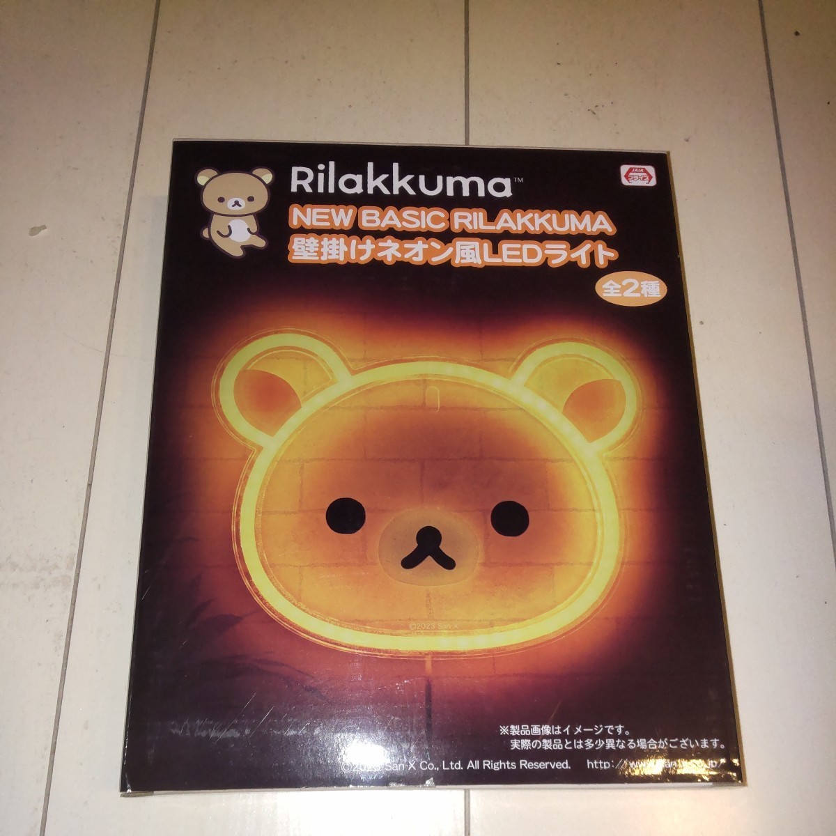 Korilakkuma リラックマ NEW BASIC RILAKKUMA 壁掛けネオン風LEDライト リラックマ 約20㎝ 全2種セット 定形外送料510円_画像3