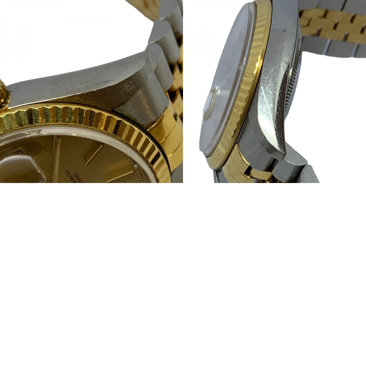 ロレックス ROLEX デイトジャスト S番 16233 ゴールド K18YG/SS 腕時計 メンズ 中古_画像10