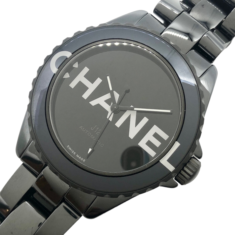 シャネル CHANEL J12 ウォンテッド ドゥ シャネル H7418 ブラック セラミック ブラックセラミック 腕時計 メンズ 中古