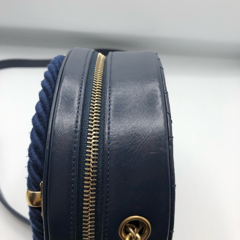 シャネル CHANEL ラウンドチェーンショルダーバッグ カーフスキン ショルダーバッグ レディース 中古_画像5