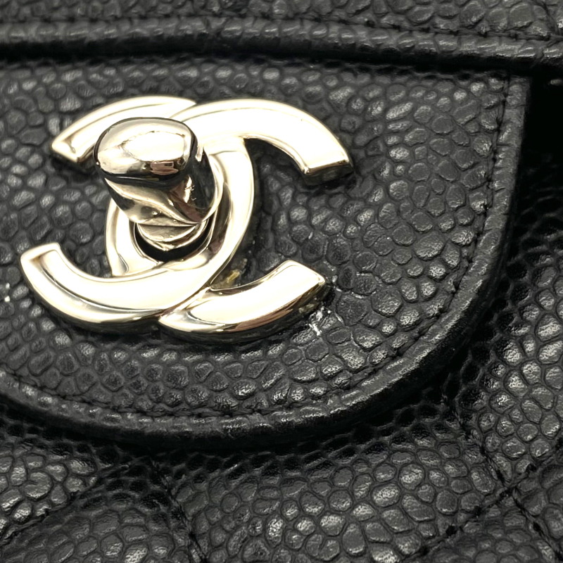 シャネル CHANEL マトラッセ25 A01112 ブラック シルバー金具 キャビアスキン ショルダーバッグ レディース 中古_画像7