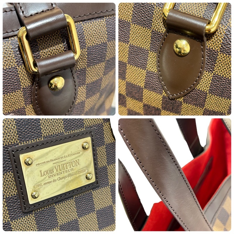 ルイ・ヴィトン LOUIS VUITTON ハムステッドPM N51205 ブラウン ダミエ トートバッグ レディース 中古_画像9