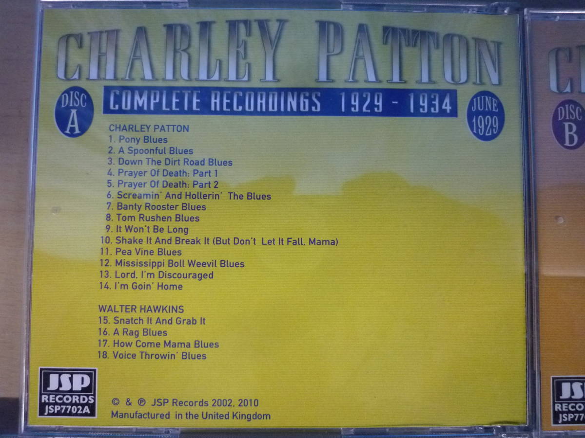 ▼(235)CDボックス 洋楽 オールディーズ CHARLEY PATTON 1929-1934 5枚組 ※ジャンク品 ■60_画像6