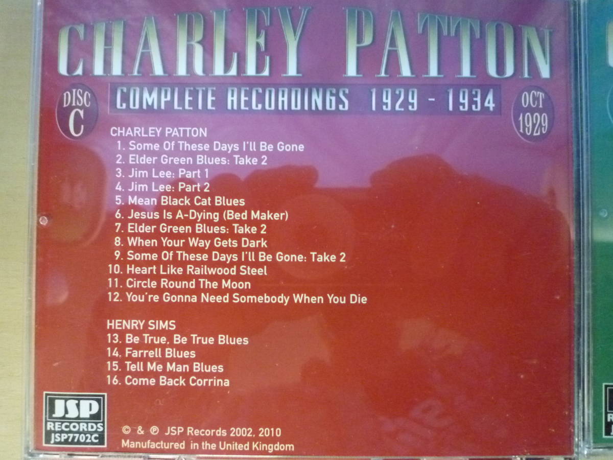 ▼(235)CDボックス 洋楽 オールディーズ CHARLEY PATTON 1929-1934 5枚組 ※ジャンク品 ■60_画像8