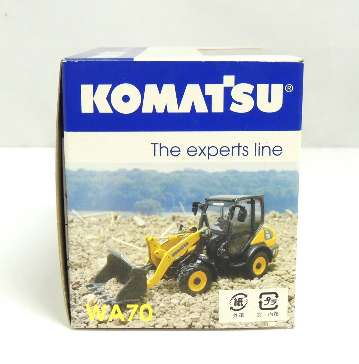 □　KOMATSU コマツ ダイキャストモデル 1/50スケール WA70 The experts line ホイールローダー ミニカー 建設車両 作業車 保管品　③_画像2