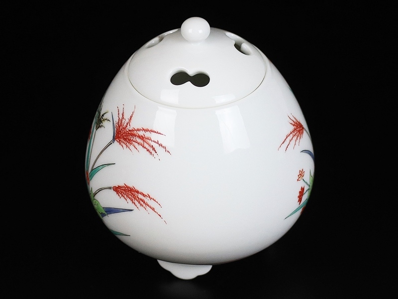 扇屋】十四代 酒井田柿右衛門「錦 唐草文 水注」共箱 高さ 約22cm 幅