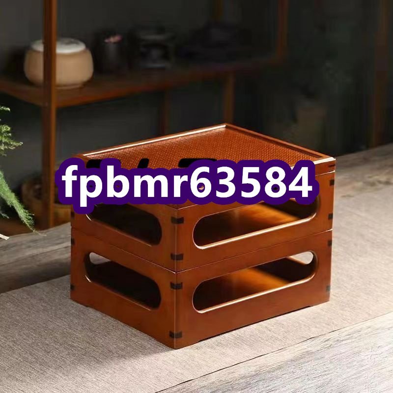 品質保証★ 竹制漆茶箱カンフー茶道の貯蔵籠の弁当箱の復古手作りの茶箱