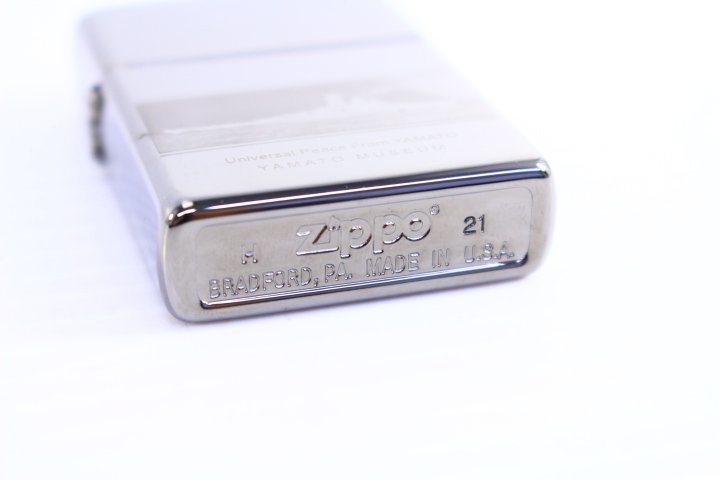 ●Zippo ジッポライター 大和ミュージアム限定 戦艦大和 オイルライター 喫煙具 シルバー ブルー 2個セット 2021/22年製【10887543】_画像9