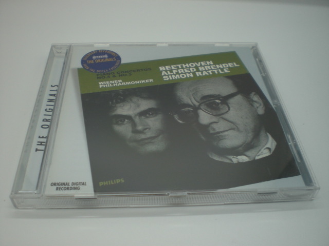 1CD ベートーヴェン：ピアノ協奏曲第4・5番 アルフレッド・ブレンデル サイモン・ラトル ウィーン・フィル 1999年 ＥＵ盤 上前の画像1