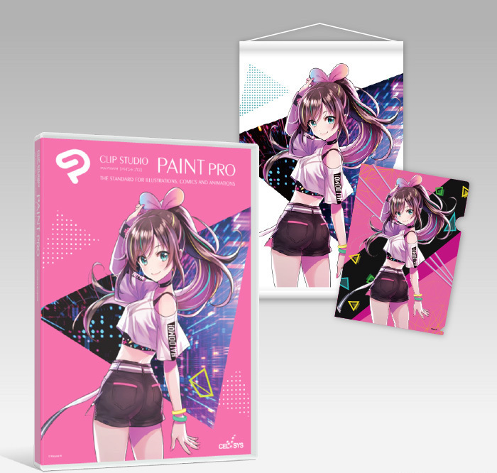 【限定品】CLIP STUDIO PAINT PRO Kizuna AI 限定コラボタペストリー　キズナアイ×クリップスタジオペイント_画像1