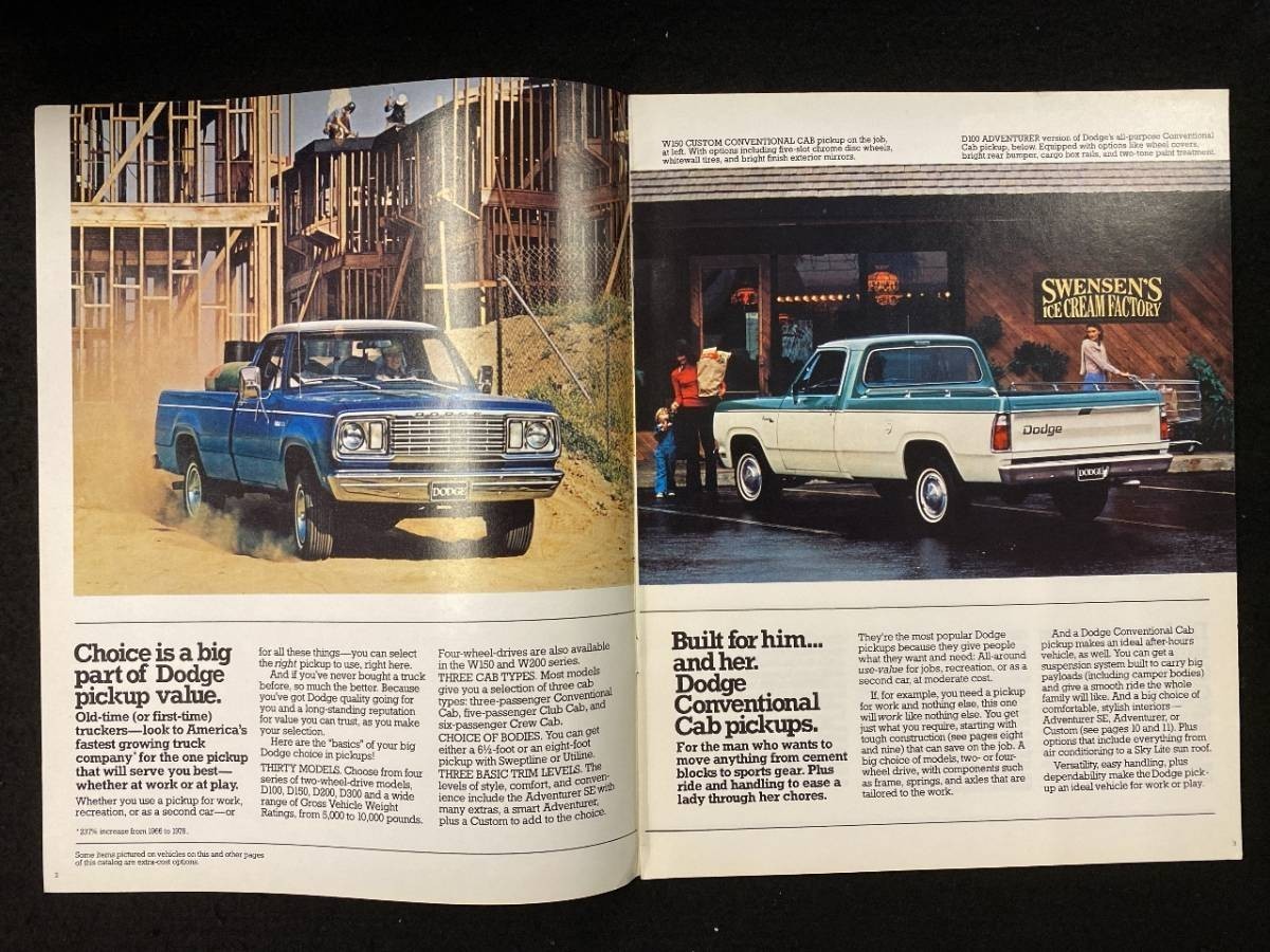 【206】ダッジ ピックアップトラック 1978 北米カタログの画像2
