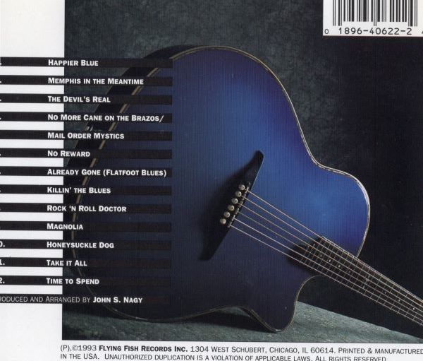 Chris Smither【US盤 SSW CD】Happier Blue  (Flying Fish FF 70622) 1993年 / クリス・スミザーの画像2