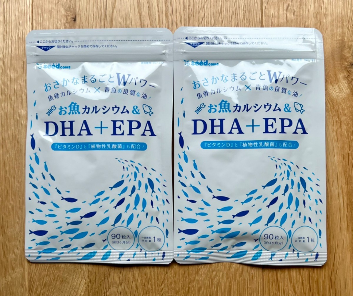 【未開封】お魚カルシウム＆DHA+EPA　約6ヶ月分 シードコムス オメガ3 DHA&EPA 不飽和脂肪酸 ドコサヘキサエン酸 エイコサペンタエン酸 _画像1