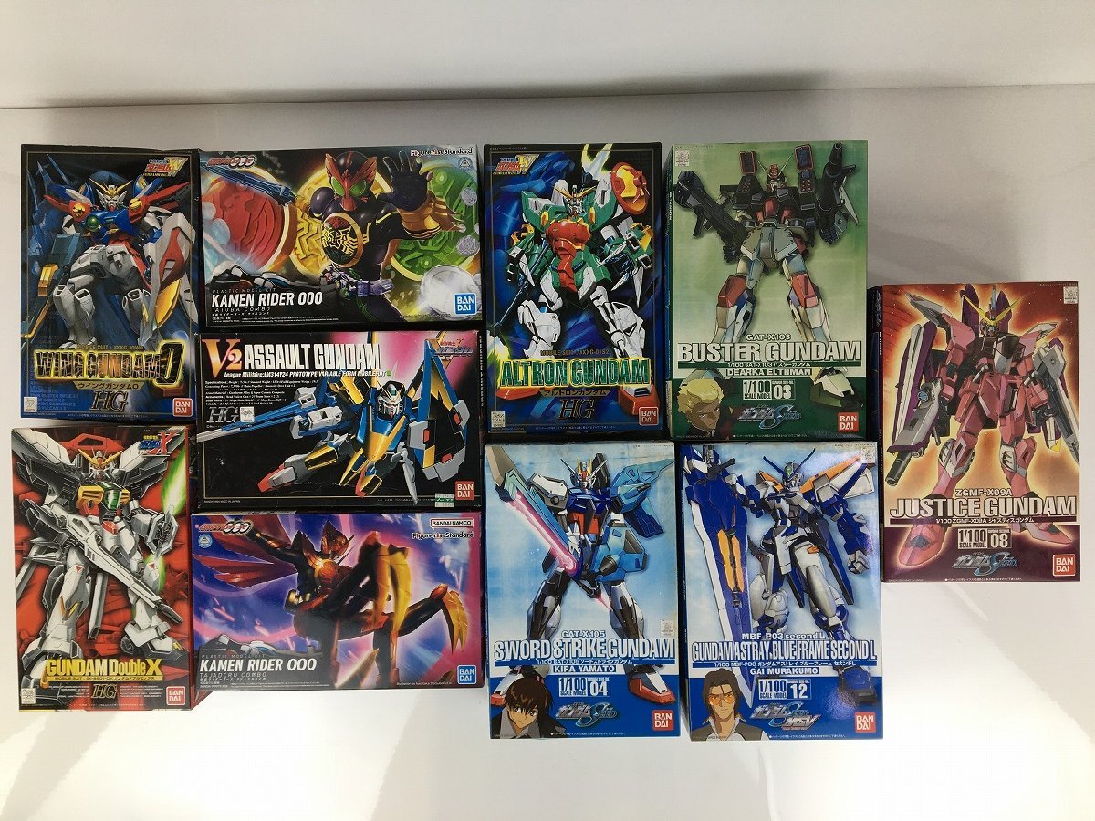 箱付き 組み立て済 ガンダム プラモ 他セット 検索： プラモデル ガンプラ フィギュア SEED X 仮面ライダー 菅69_画像1