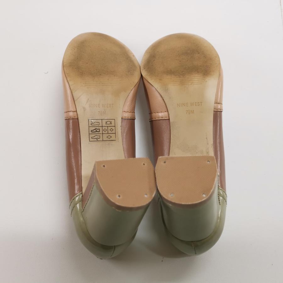 NINE WEST Nine West туфли-лодочки каблук bai цвет Brown бежевый зеленый размер 7 1/2 M примерно 25.5cm женская обувь #8624