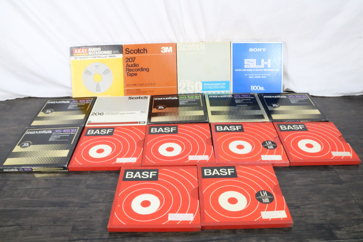 【ト滝】昭和レトロ オープンリールデッキ16枚おまとめ AKAI ３M（Scotch）SONY maxell BASF 現状品 DS531DEW17_画像1