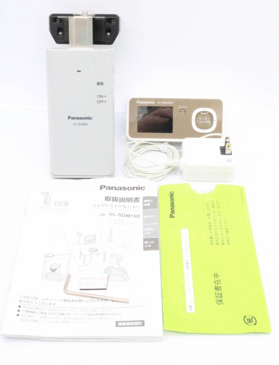 【ト滝】Panasonic パナソニック ワイヤレスドアモニター ドアモニ VL-SDM100 ホワイト ドアカメラ 防犯 AS470DEW91_画像1