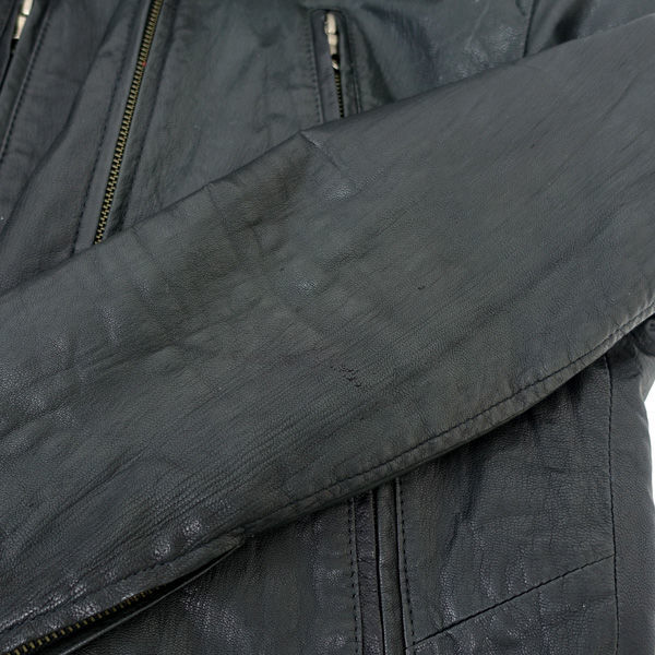 ★ ビージー ライダースジャケット レザージャケット 山羊革 ブラック サイズS 3.2-80LK01 (0220472853)_画像8