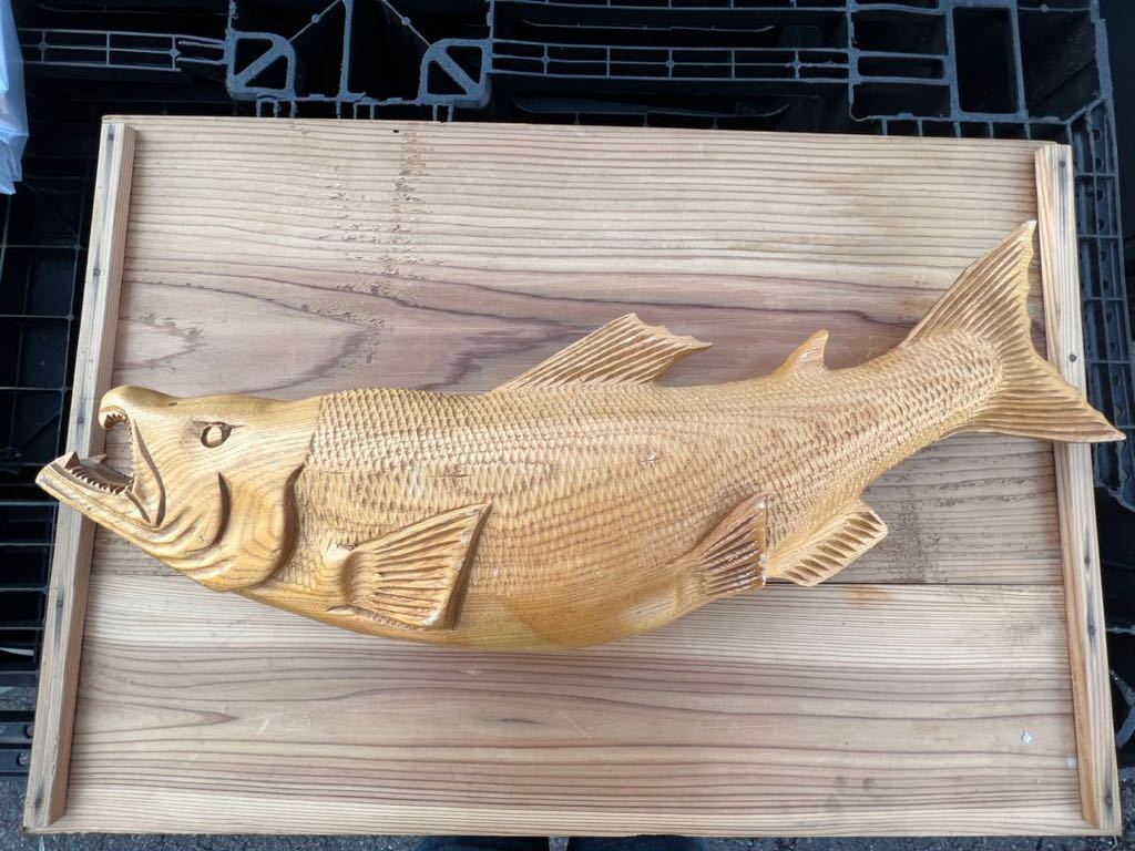 木彫り魚 鮭 サケ_画像5