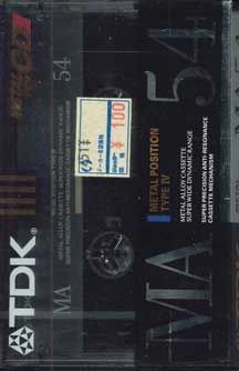 Blank Cassette カセットテープ Metal Position Type4 MA54M TDK 未開封 /00110_画像1