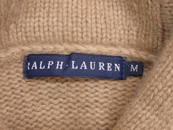 RALPH LAUREN ウール×カシミヤ ショールカラーセーター□ラルフローレン/レディース/ニット/23*11*3-3_画像8