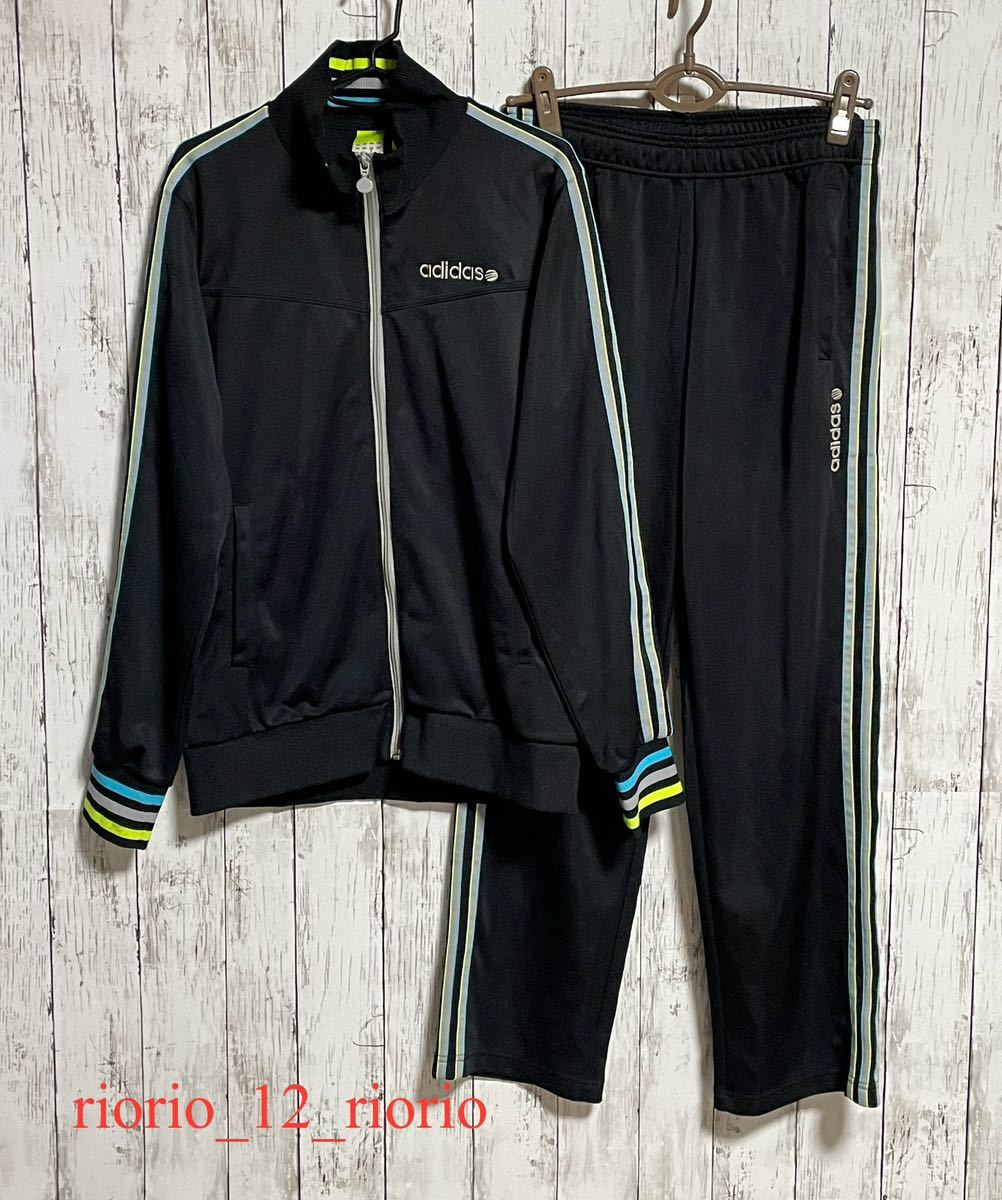 371　adidas NEO LABEL　アディダスネオレーベル　ジャージ上下セットアップ　トラックジャケット　トラッキングパンツ　sizeM_画像1