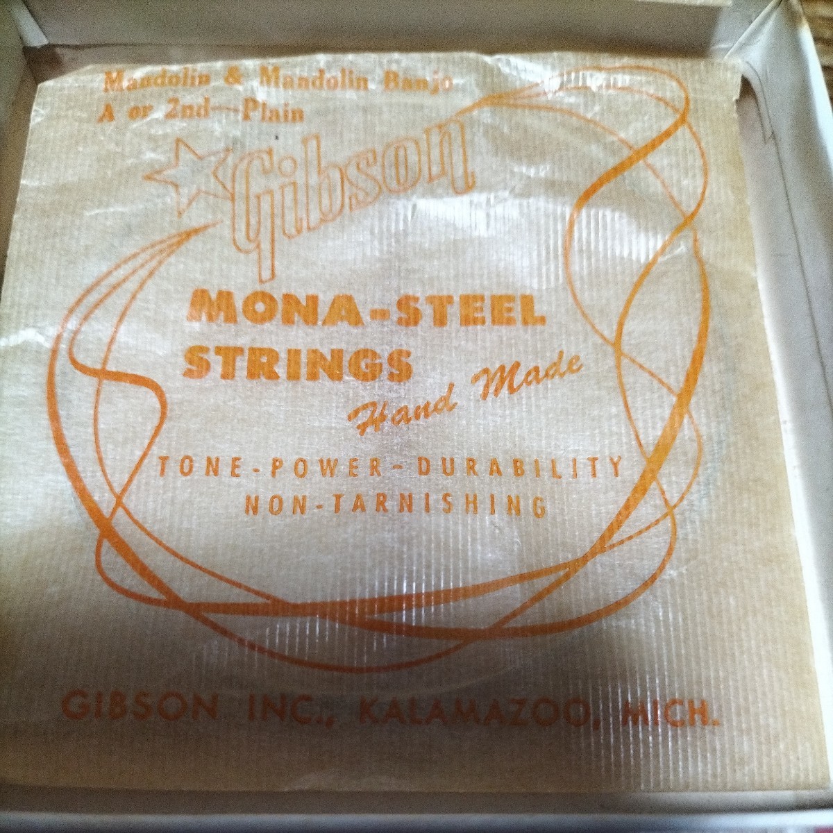 1950年代　Gibson　Mona-steel strings 　マンドリン、バンジョー弦　カラマズー、ミシガン工場時代_画像7