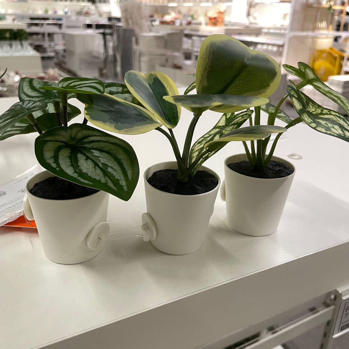 【新品】IKEA イケア フェイクグリーン 3個セット（フェイカ）人工観葉植物 造花