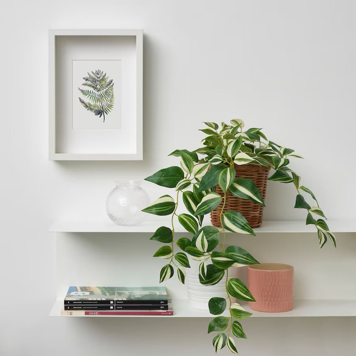 【新品】IKEA イケア フェイクグリーン トラデスカンチア・ゼブリナ（フェイカ）人工観葉植物 造花