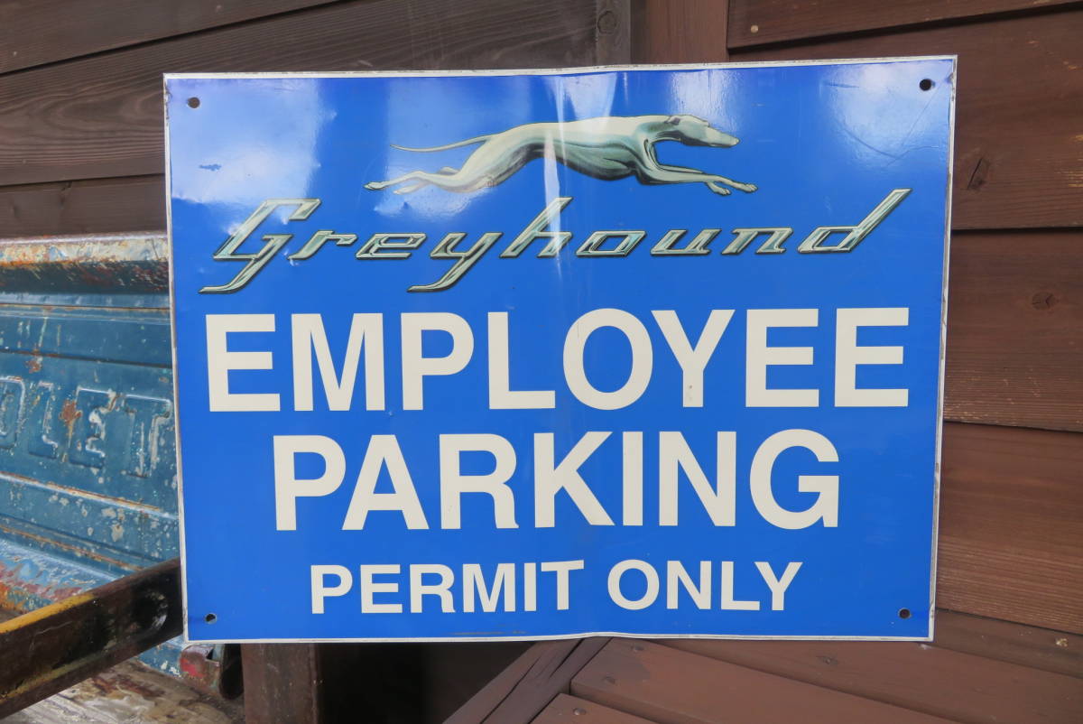 GREYHOUND グレイハウンド ヴィンテー アメリカ 看板 ガレージ 店舗 USA USED（A-407）