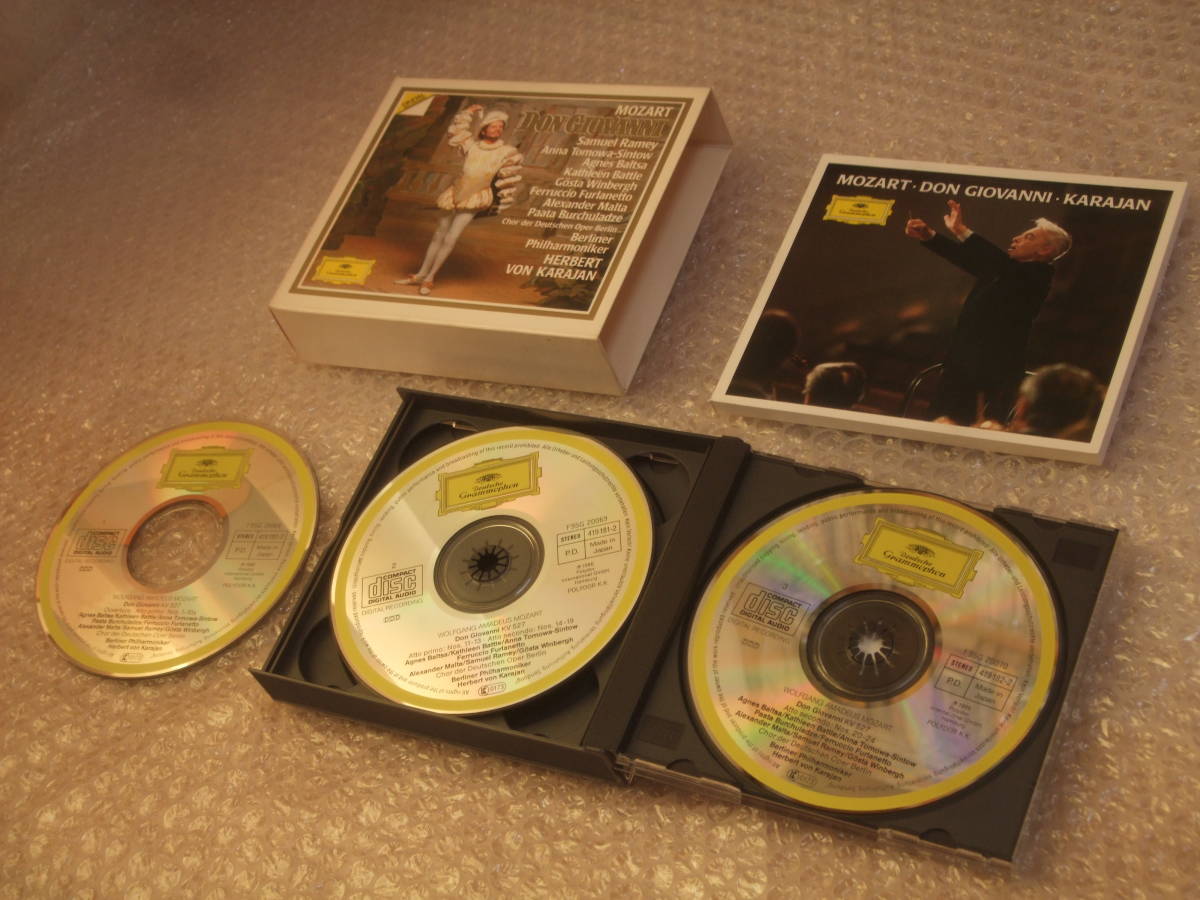 CD3枚組 BOX/国内版[カラヤン モーツァルト/歌劇 ドン・ジョヴァンニ]Karajan Mozart Don Giovanni/F95G 20068～70/歌詞対訳付_画像2
