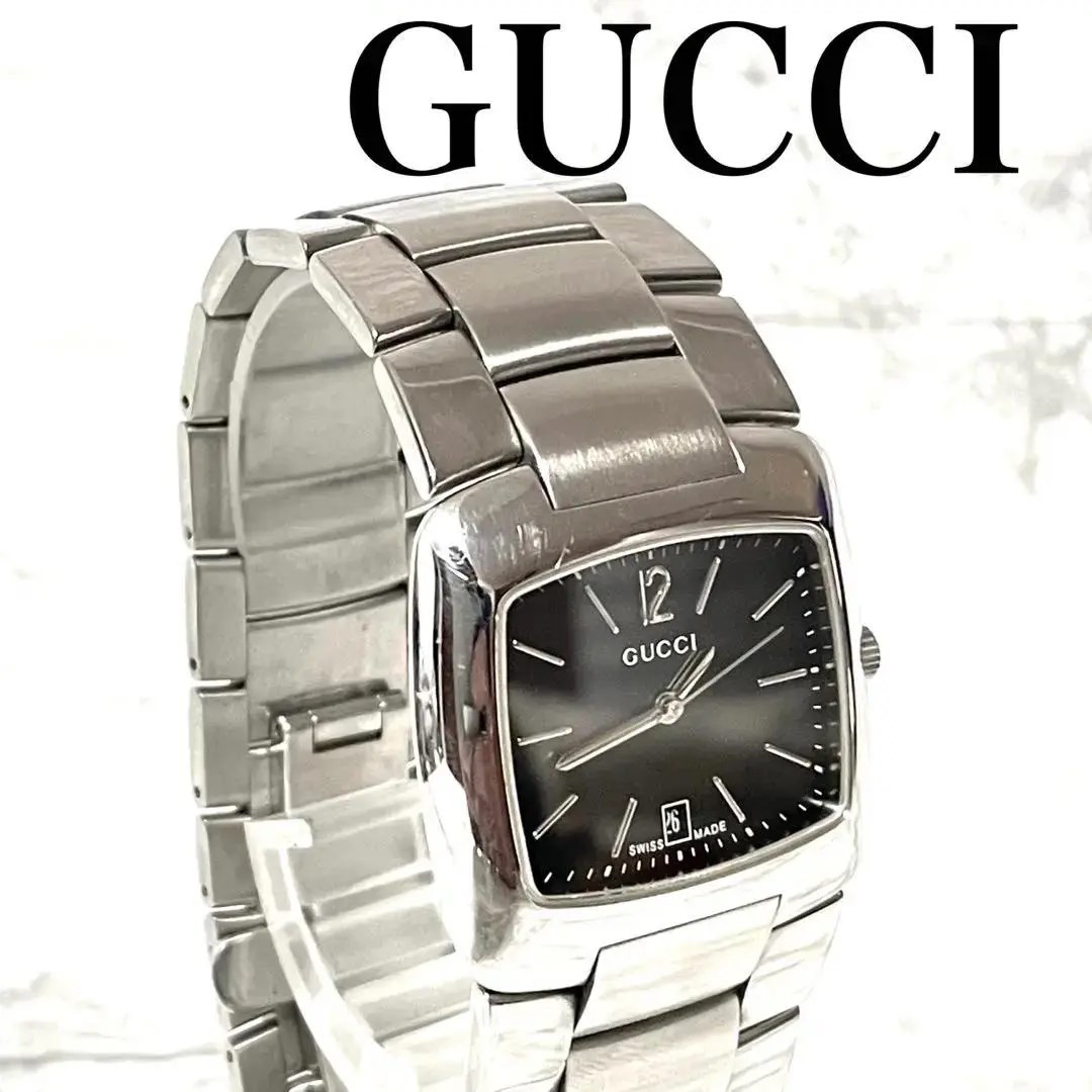 稼動品　GUCCI グッチ　8500M デイト　腕時計　メンズ_画像1