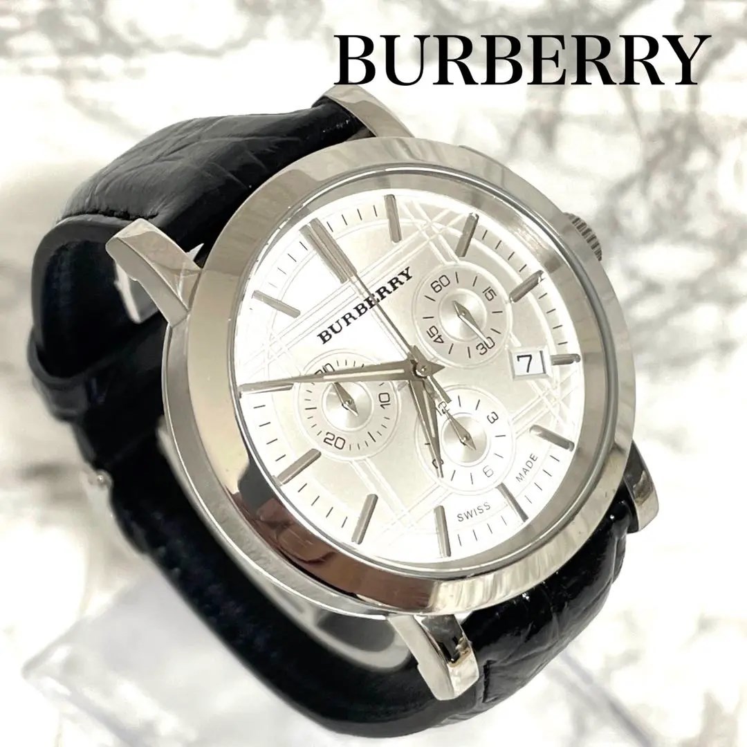 稼動品　美品　BURBERRY バーバリー　クロノグラフ　ノバチェック　腕時計_画像1