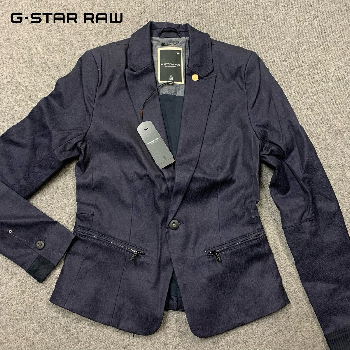 正規品/新品/未使用/36サイズ■アウトレット品■定価25,300円■G-STAR ROW ジースターロウ レディース ポケット ジャケット ブレザー S750_画像1