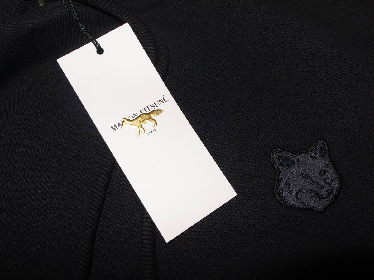 maison kitsune キツネ fox head パーカー black sizeS 23AW_画像3