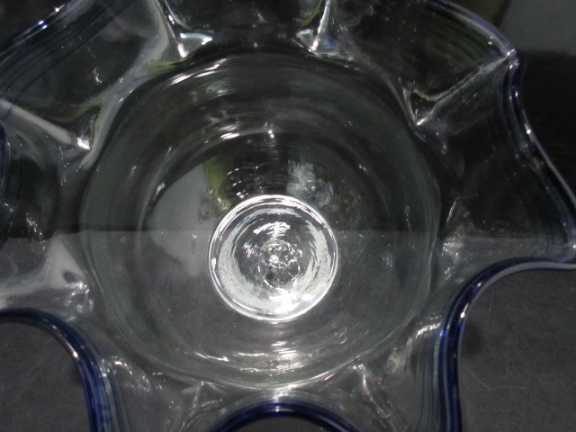  Showa Retro круглый аквариум синий оборка 5 линия ввод состояние хороший 