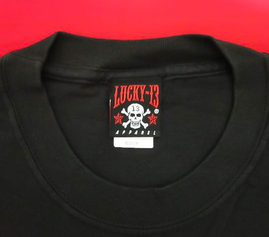 美品 [Mサイズ] ビンテージ 初期 LUCKY 13 ラッキー ピンナップ ガール マリア Tシャツ ロカビリー HOT ROD サイコビリー クリームソーダ_画像5