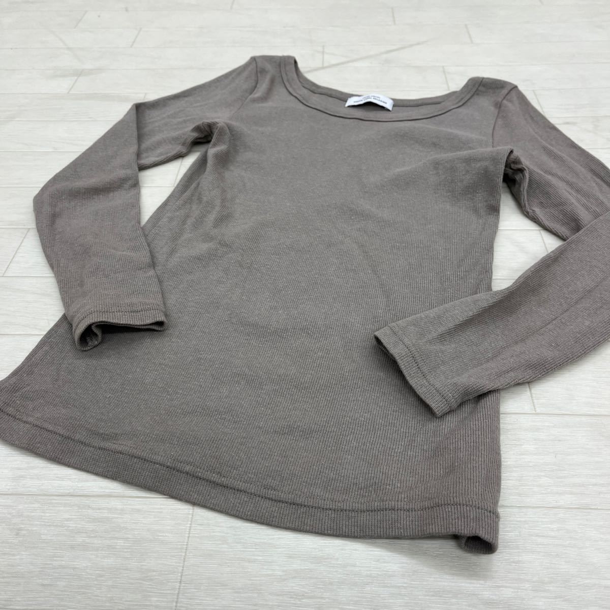 1253◎ UNITED ARROWS GREEN LABEL RELAXING ユナイテッドアローズ ニット プルオーバー 長袖 グレーベージュ レディースの画像3