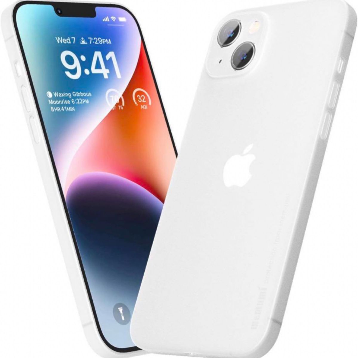 即購入OK◎ iPhone14  ケース　「0.3㎜極薄」 軽い　白　カバー　携帯　フィット