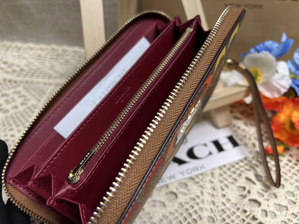 コーチ COACH 長財布 財布 シグネチャー レインボー ラウンド