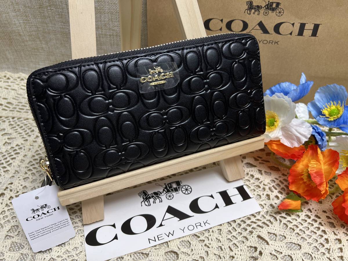 COACH 長財布 シグネチャー コーチ コーチ長財布 ブランド財布