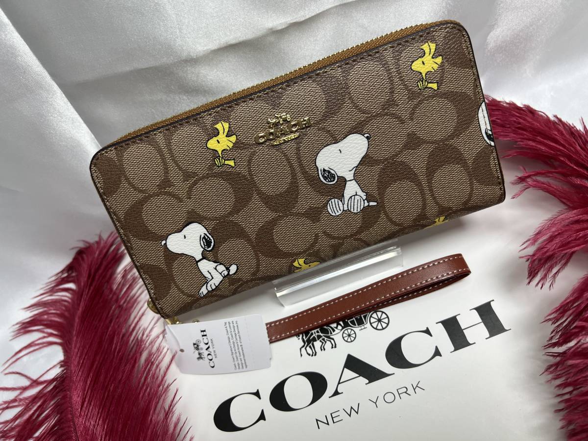 コーチ COACH 長財布 財布 シグネチャー ラウンドジップ スヌーピー